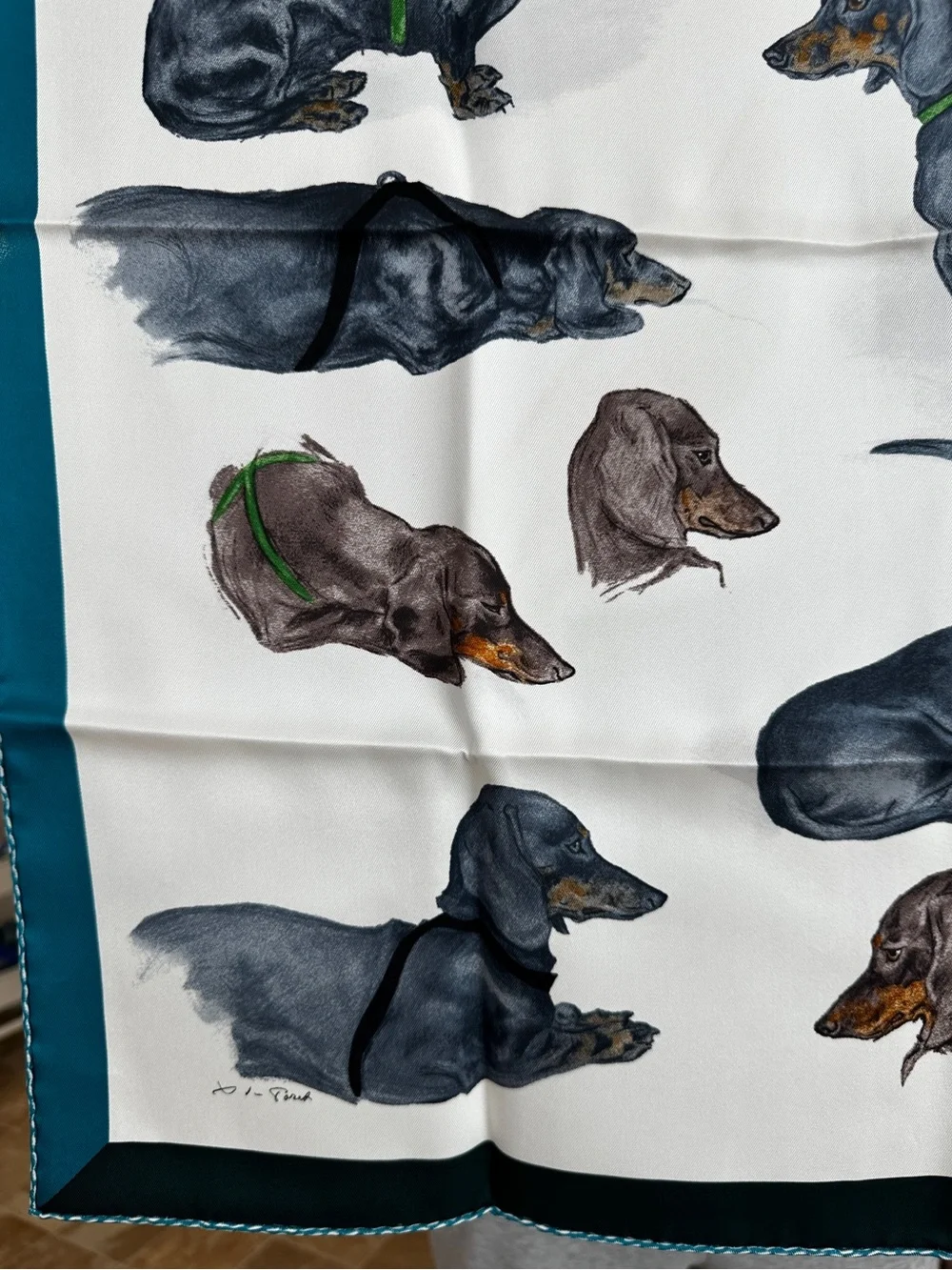 Hermes Les Bassets Scarf 70